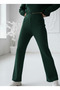 Women's Nefti Green Knitwear Trousers Single Bottom S-M-L Compatible Flexible One Size - 4