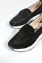 Black Suede Genuine Leather Comfortable Women's Shoes Dgn.P48-1512 - 4