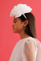 White Large Rose Detail Girl's Crown - 2