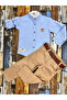 boy / long sleeve crew neck / shirt trousers / men's suit with belt - 8