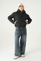 8010 Hooded Pocketed Jacket Black - 3
