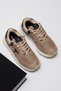 Unisex Beige Non-Slip EVA Sole Lace-Up Sneakers - 5