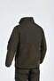 Men's Slim Fit Full Zipper 4-Pocket Stand Collar Softshell Garnished Fleece - 3
