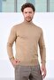 Camel Half Fisherman Superfine Wool Men's Knitwear Sweater - 5