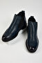 Men's Navy Blue Comfortable Fit Detailed Genuine Leather Men's Boots - 4