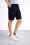 Men's Polyviscose Fabric Shorts with Cargo Pockets, Embroidery Details, and Elastic Waistband Inp245T - 5