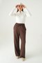 Brown Palazzo Striped Tracksuit 9212m