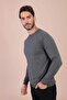 سترة من الصوف فائق النعومة برقبة دائرية - أنثراسايت - 3