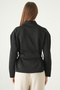 Black Bel Tie-Detail Zippered Cardigan 3075A - 5