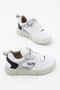 Children's Unisex White Black Comfortable Fit Velcro Shoes - 3