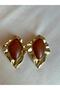 Vintage Style Burgundy and Brown Stone Stylish Women's Earrings - 6