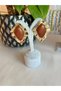 Vintage Style Burgundy and Brown Stone Stylish Women's Earrings - 2
