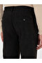 Black Regular Fit Elastic Waist Canvas Trousers 50317282-Vr046 - 6