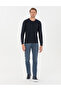 Navy Blue Slim Fit Crew Neck Sweater Sweater 50300531-Vr033 - 4