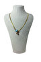Snake Chain with Evil Eye Beads -T- Letter Pendant- “”Anti-Allergic “” Gold 316L Stainless Steel - 6