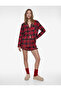 Cotton Plaid Ruffled Pajama Bottoms - 2
