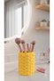 Woven Textured Makeup Organizer – Modern Home Accessory, Multi-Color Option