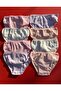 Reported Cotton 10 Pieces Girl's Triangle Slip Panties 34v19 - 3