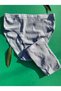 Cotton 5-Piece Ecru, Green, Black, White and Pink Color Ribbed Triangle Women's Panties 50G20 - 5