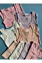 Perforated Model 4-Piece Girls' Thick Strap Tank Top and Triangle Panties Set (Total 8 Pieces)
