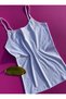 Women's 4 Pieces Rope Strap Cotton Lycra Corded Women's Undershirt ( Black, Green, Light Blue, White ) - 2