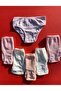 Reported Cotton 6 Pieces Girl's Triangle Slip Panties 34v19