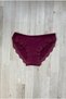 5 Pieces of Plum, Navy Blue, Claret Red, Black and White Lace Cotton Lycra Stylish Women's Panties - 5