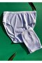 Women's 3-Piece Cotton Black, White and Ecru Color Ribbed Triangle Slip Panties - 2