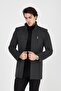 Ezel Mock Neck Button-on-Chest Melton Coat - 5