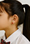 Red Heart Stud Earrings For Kids, Gold Plated | HYPOALLERGENIC - 4