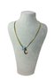 Snake Chain with Evil Eye Beads -C-Letter Pendant- Gold 316L Stainless Steel - 5