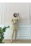 Belted Hijab Double Set Beige - 2
