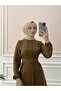 Belted Hijab Double Suit Brown? - 2