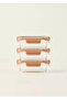 Terra 3-Piece Glass Storage Container Set Beige (370 Cc)