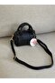 Small Lined Black Hand Bag with Long Strap En17 Boy12 - 3