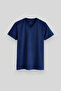Indigo Basic Short Sleeve Standard Fit V-Neck Men's T-Shirt - 87912
