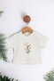 9-24 Months Baby Girl with Ribbed Summer Bow Detail Salopeet Dress and Inner T-Shirt Set - 4