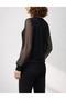 Chiffon Sleeve Detailed V-Neck Knitwear Blouse - 2