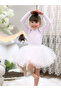 Girl's White Costume Skirt with Tulle/Tutu 4-Layer Lining Suitable for October 29Th/April Show Use - 4