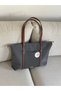 Askilari Large Gray Women's Shoulder Bag with Ring Detail En42 Boy32 - 3