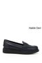 Navy Blue Antique Gön Genuine Leather Round Toe Filling Sole Loafer Women's Casual Shoes 24092 - 7