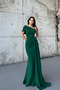 One Shoulder Evening Dress with Ewoo Train - 3