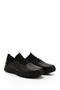 Women's Black Wedge Sole Genuine Leather Shoes - 8
