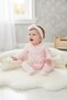 Cotton Heart Embroidered Baby Girl Romper Hospital Discharge Set - 2