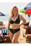 Women's Black Green Accessory Detailed Lined Plus Size Bikini Set Hzl25S-Lc25147