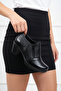 Genuine Leather Black Women's Leather Classic Heeled Shoes Dp37-1104 - 2