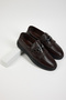 Men's Brown Comfortable Fit Genuine Leather Tassel Buckle Loafer - 2