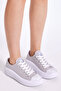 Women's Gray Comfortable Thick Soled Sports Shoes - 3