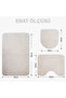 Ultrasoft Flat Mink 3-Piece Bathroom Rug Mat Set with Non-Slip Base Washable Toilet Seat Set - 6