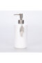 Leaf Liquid Soap Dispenser White Silver